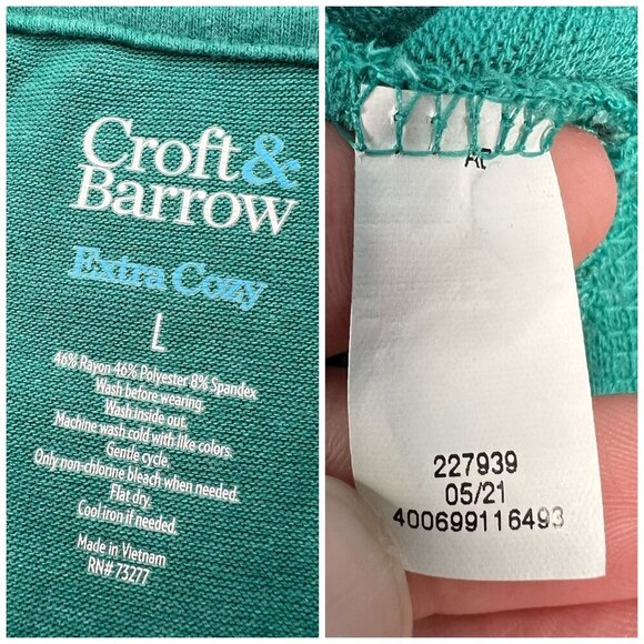 Croft & Barrow Extra Cozy Pullover Long Sleeve Top Lightweight Large - Picture 3 of 9